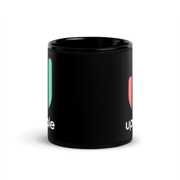 Upscale - Black glossy mug