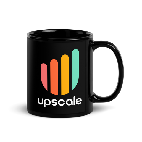 Upscale - Black glossy mug