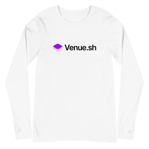 Venue.sh - Printed Unisex Long Sleeve Top (dark logo)