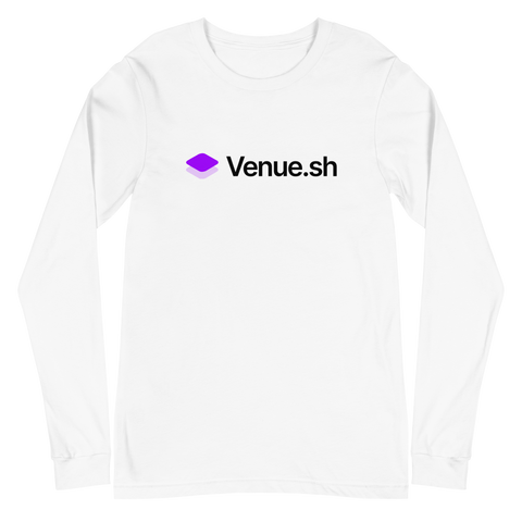 Venue.sh - Printed Unisex Long Sleeve Top (dark logo)