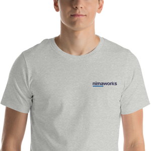 Nimaworks - Embroidered Unisex t-shirt (dark logo)