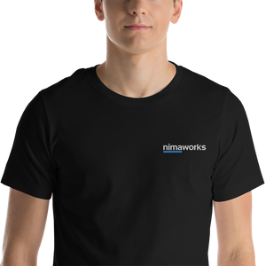Nimaworks - Embroidered Unisex t-shirt (light logo)