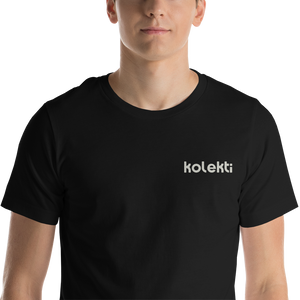 Kolekti - Embroidered Unisex T-shirt (beige logo)