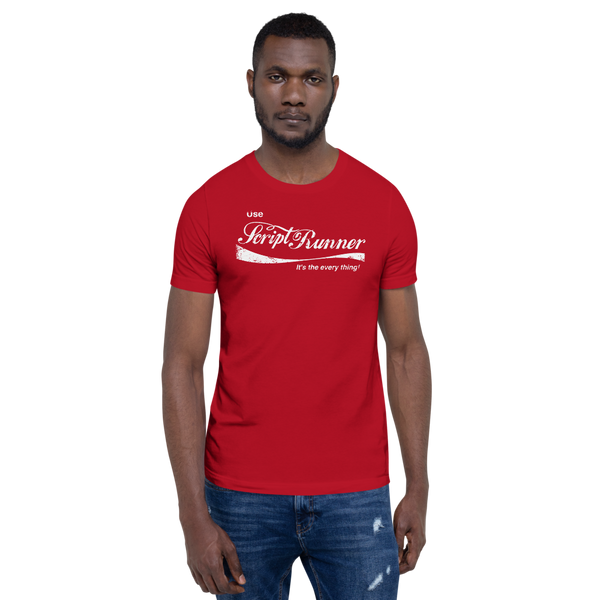 Men's Printed T-shirt - Adaptavist ScriptRunner Cola Retro Design