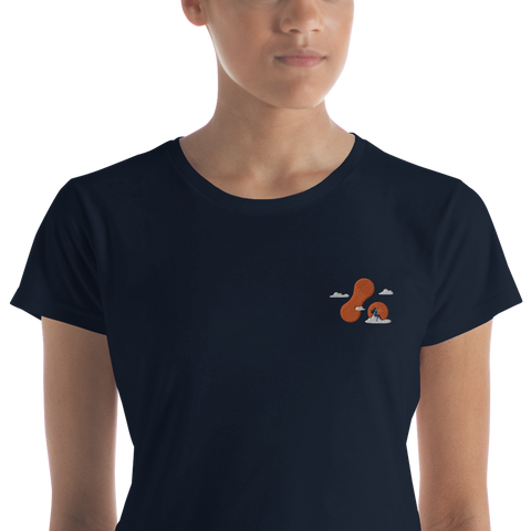 Women's Embroidered T-shirt - Adaptavist Cloud Design CB2