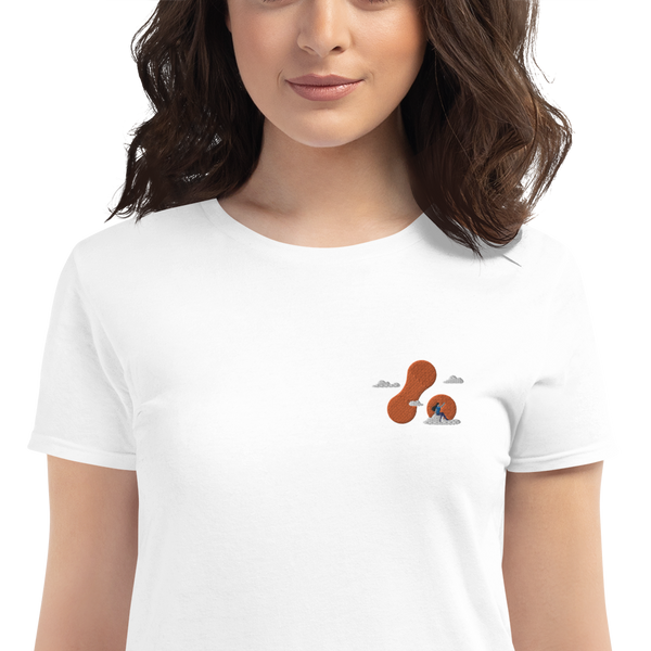 Women's Embroidered T-shirt - Adaptavist Cloud Design CB2